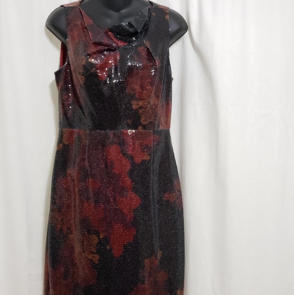 Elie Tahari Sequin Sheath Dress